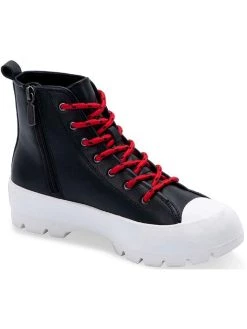 Best Sale 🥰 Aqua College GAIA 👩 Womens Leather Lugged Sole Ankle 🥾 Boots ⭐