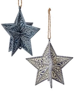 Coupon ⌛ Kurt Adler 7in Cube Star Ornament 2/ Assorted 🌟
