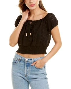 Best Sale π₯° women Emmie Rose Eyelet Crop Top π
