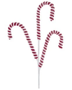 Discount 🌟 Kurt Adler 26in Red/White 🍬 Candy Cane Pick x 3 💯
