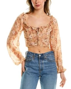 Promo π women Emmie Rose Smocked Crop Top π