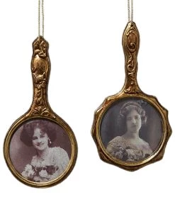 Best deal ✔️ Kurt Adler 4in Brass Hand Mirror Ornaments 2/ Assorted ❤️