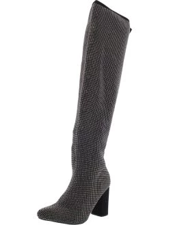 Cheap 🌟 Wild Pair Bravy 2 👩 Womens Knit Embellished Thigh-High 🥾 Boots 🎁