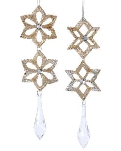 Flash Sale ✔️ Kurt Adler 7in Cube Snowflake Ornament Set of 2 ✨