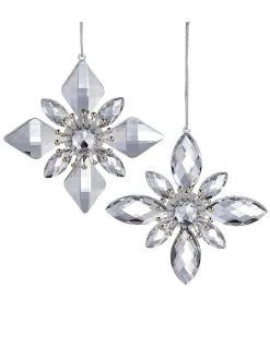 Best deal 🛒 Kurt Adler 5.3in Jewel Snowflake Set of 2 Ornaments ✔️