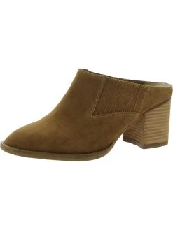 Discount 😀 Aqua College NAN 👩 Womens Suede Stacked Heel Mules 🌟
