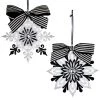 Promo ✨ Kurt Adler 5in Blk/White Snowflake W/Bow Ornament 2/ Assorted 🛒 -Hot Sale Htti Shop aa1812cb74d8441c972da8a5e487aaf2 1080x