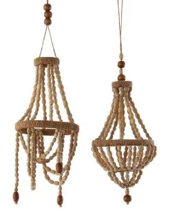 Cheap 🔔 Kurt Adler 7in Wood Bead Chandelier Ornament 2/ Assorted ❤️