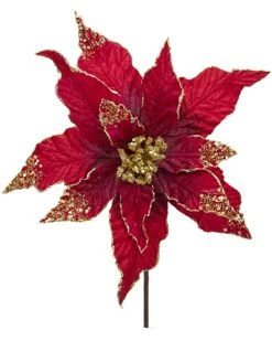 Cheapest 😀 Kurt Adler 16in Red Velvet Poinsettia 💯