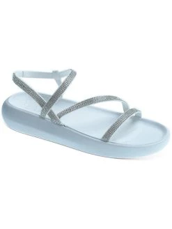 Cheapest ❤️ Wild Pair Prudence 👩 Womens Faux Leather Open Toe Slide 🩴 Sandals 🔔