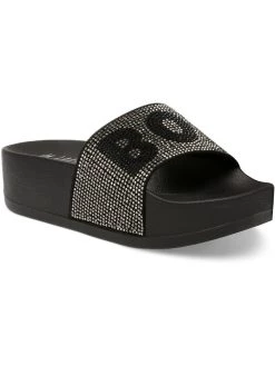 Best reviews of β Wild Pair Caroletta 2 π© Womens Rhinestone Flatforms Slide π©΄ Sandals β¨