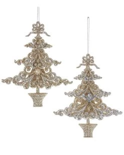 Promo 👏 Kurt Adler 6in Plastic Xmas Tree Ornament 2/ Assorted ⌛