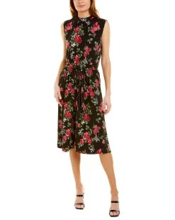 Discount 😉 women Leota Mindy Shirred Midi 👗 Dress 😀